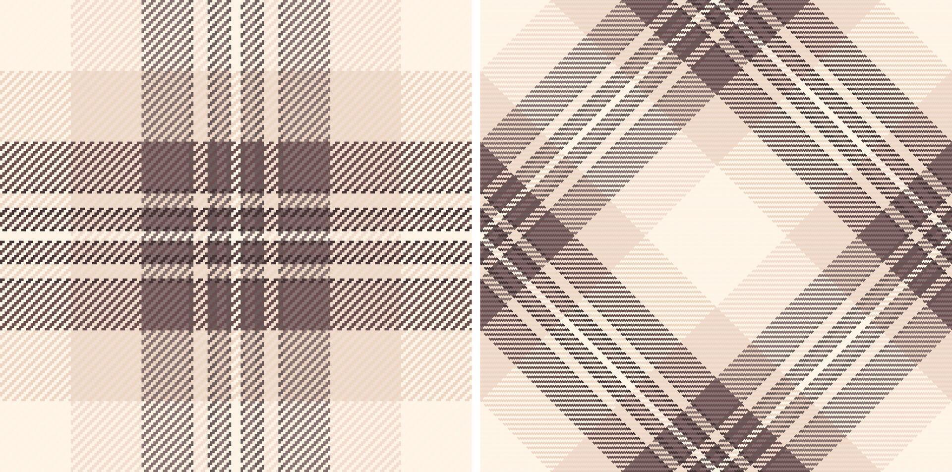 Textile plaid background of fabric check with a seamless tartan pattern texture. vector