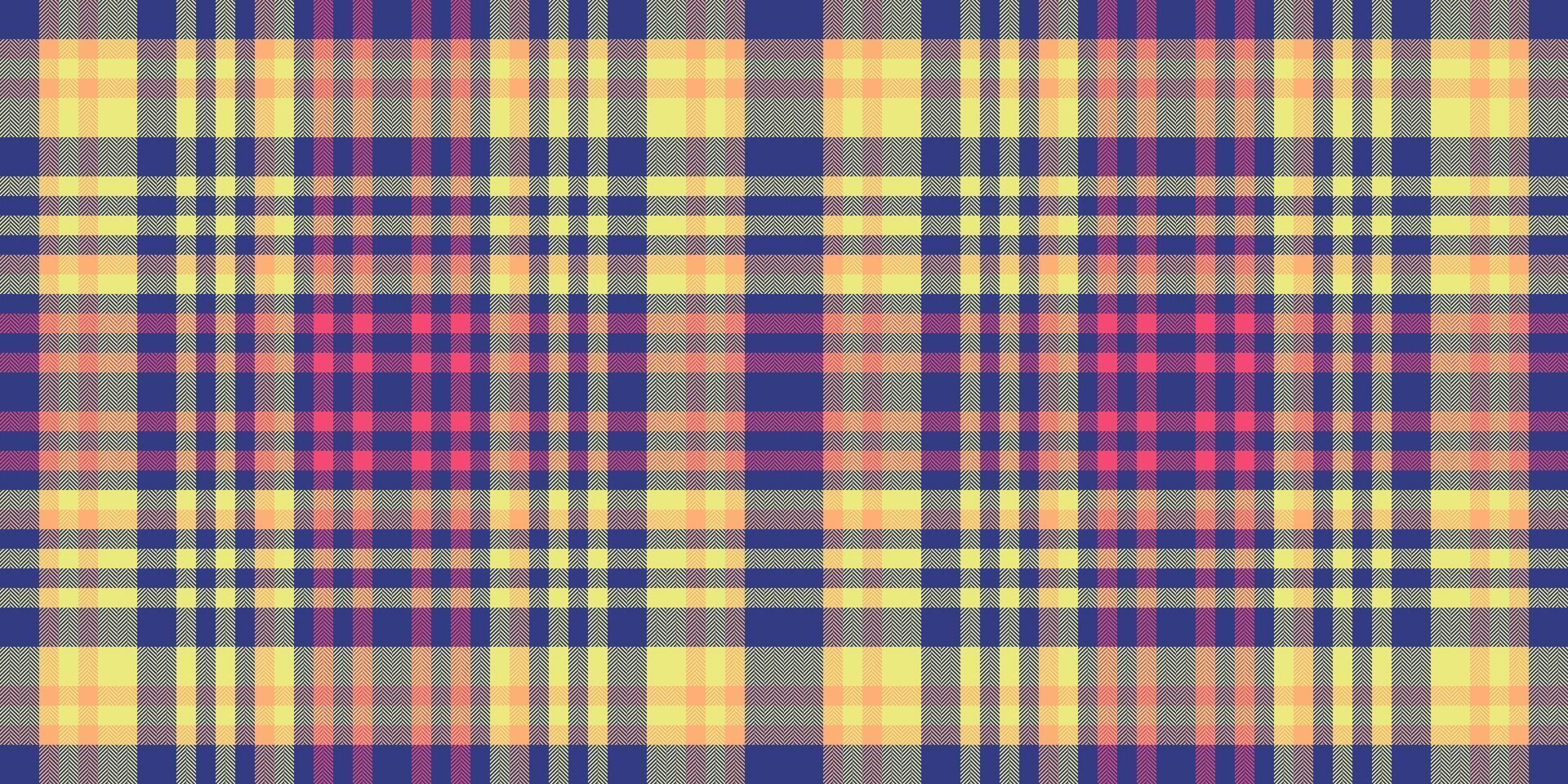 Textile background fabric of plaid tartan pattern with a seamless texture check. vector
