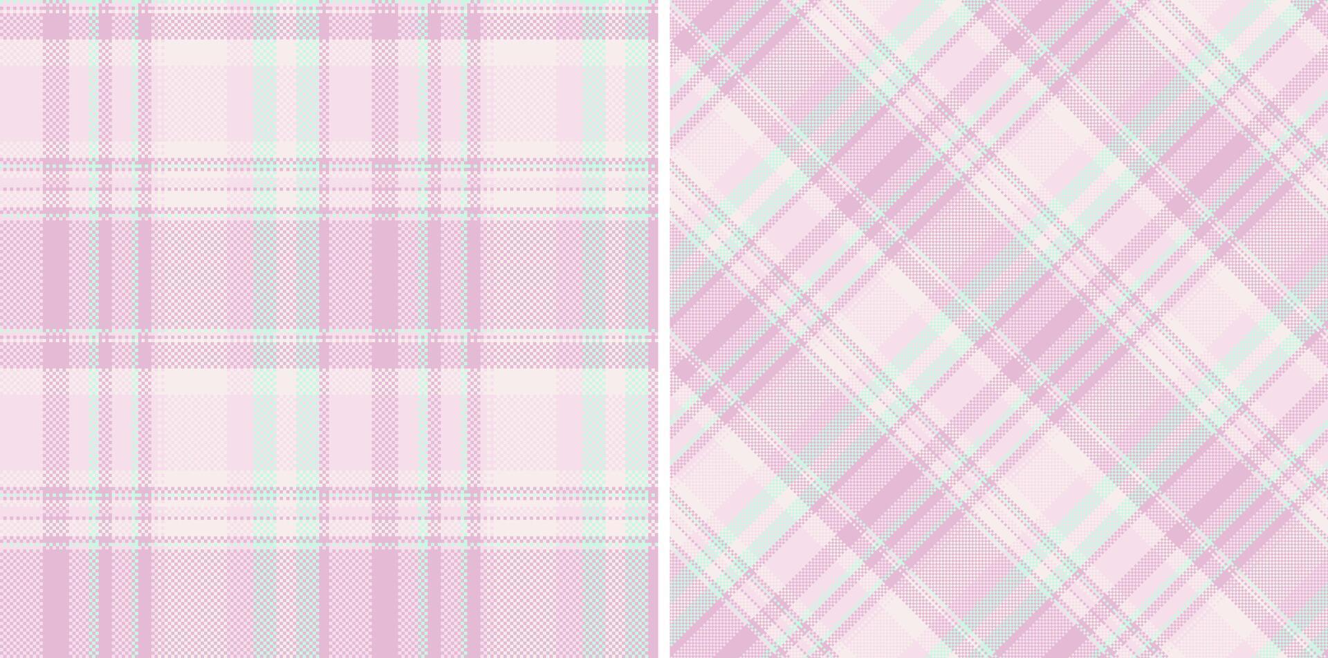 Fabric textile of seamless check background with a texture plaid pattern tartan. Set in skin colors. Trousers outfit ideas. vector