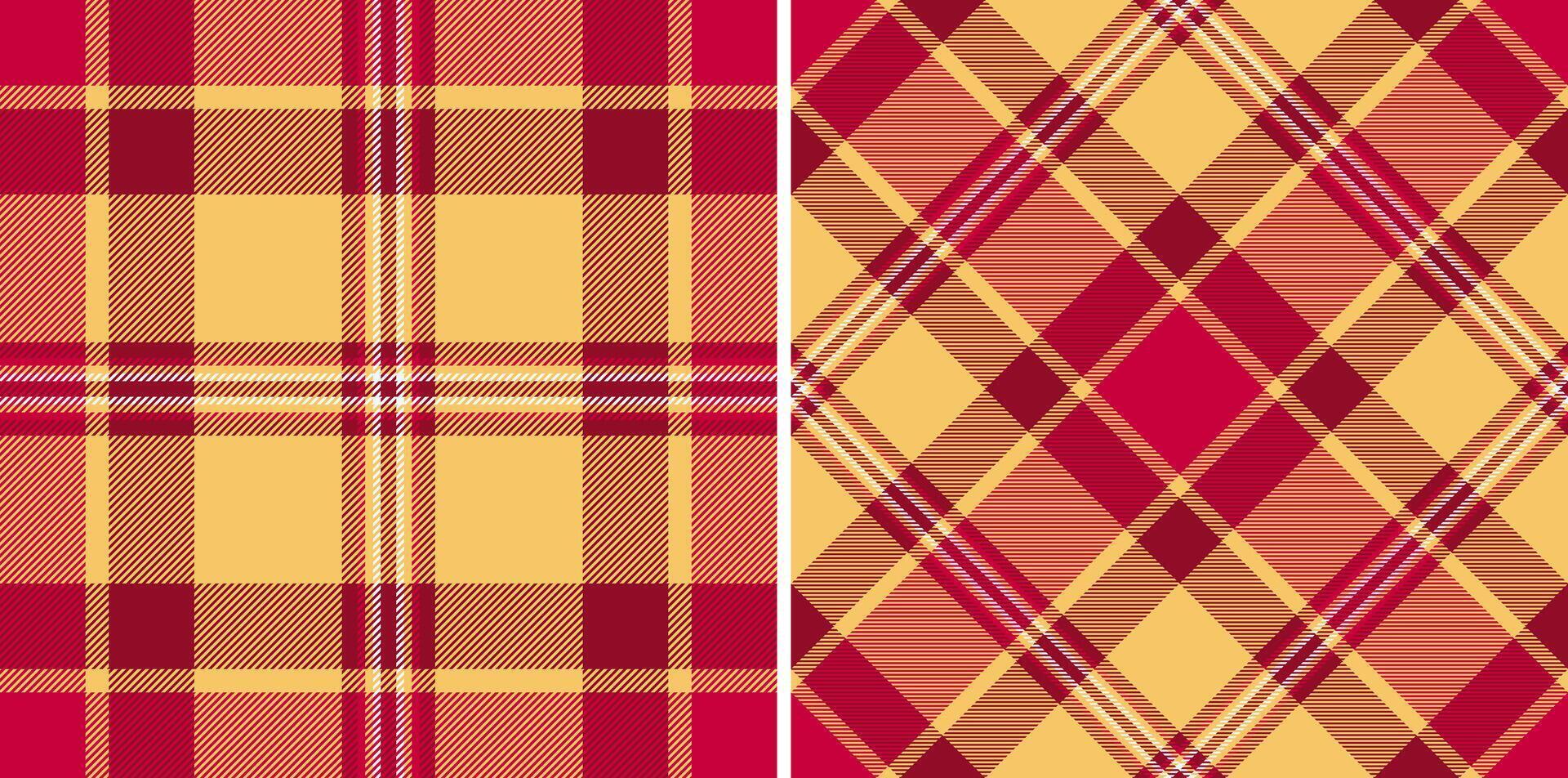 Seamless texture of check plaid textile with a background pattern tartan fabric. vector