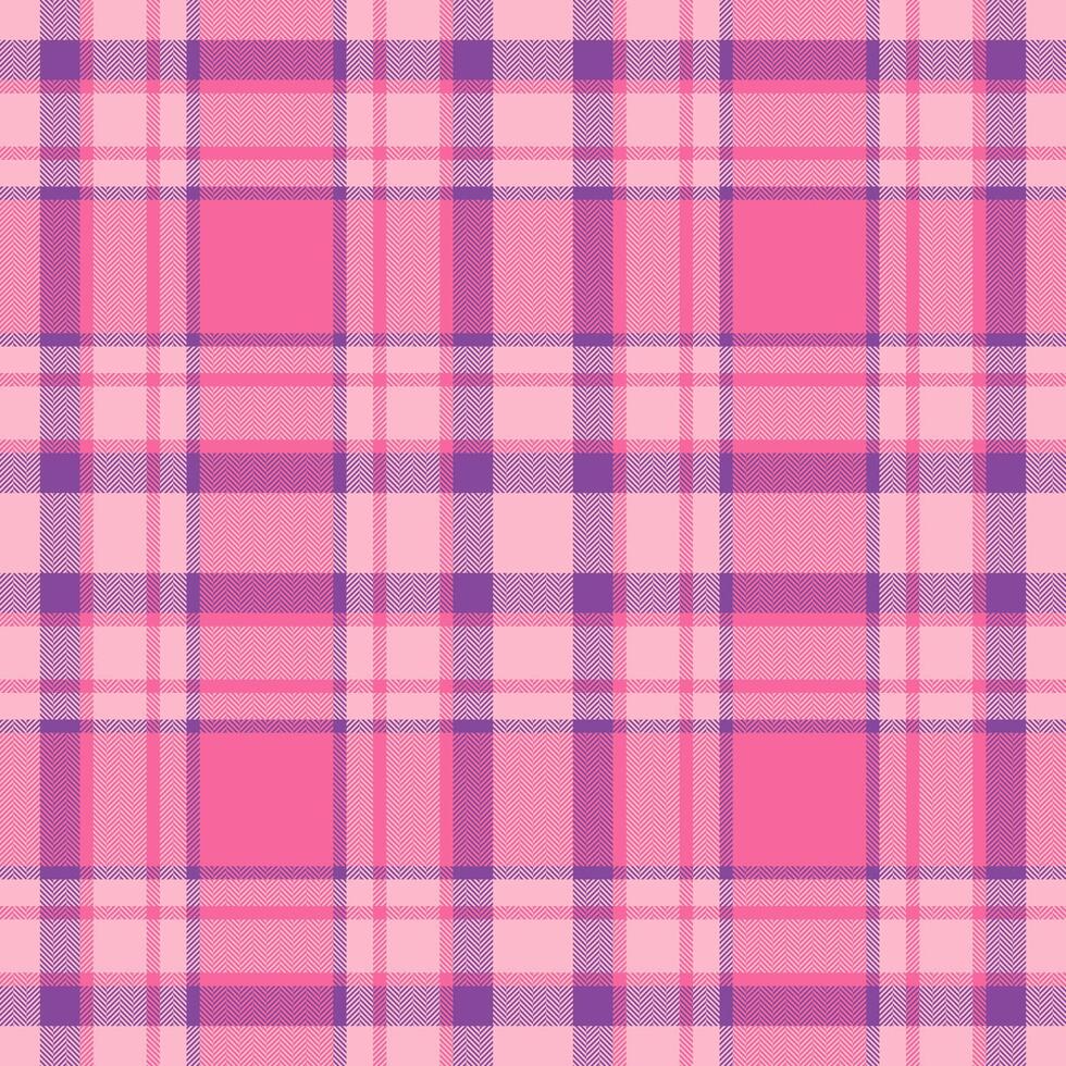 Plaid seamless pattern in pink. Check fabric texture. textile print. vector