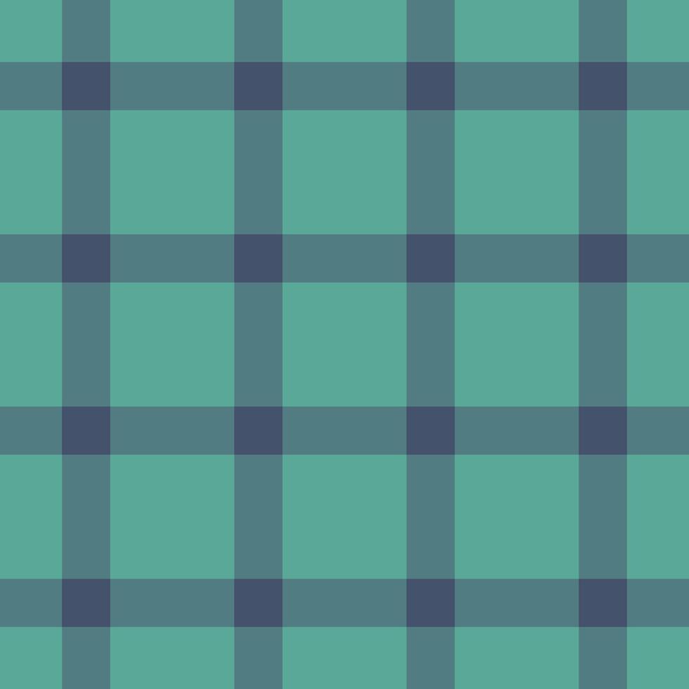 Royalty seamless check pattern, horizon plaid background texture. Weave tartan textile fabric in cyan and teal colors. vector