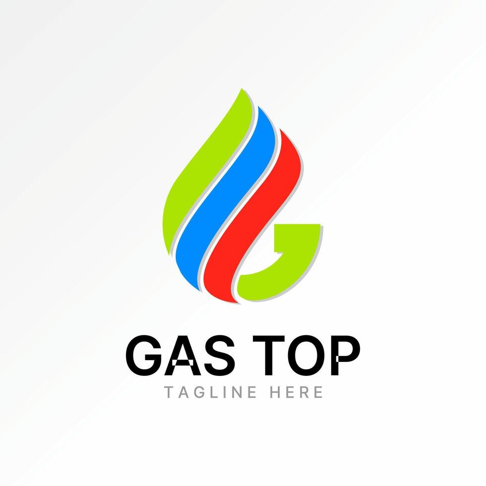 Logo design graphic concept creative premium abstract stock initial letter G font gas flame fire fuel oil. Related monogram typography branding vector