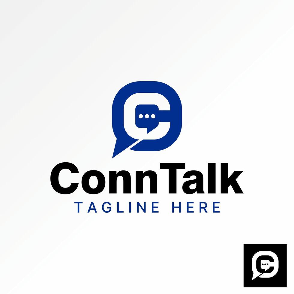 Logo design graphic concept creative premium abstract stock initial letter C font talk chat speak symbol. Related monogram typography branding vector