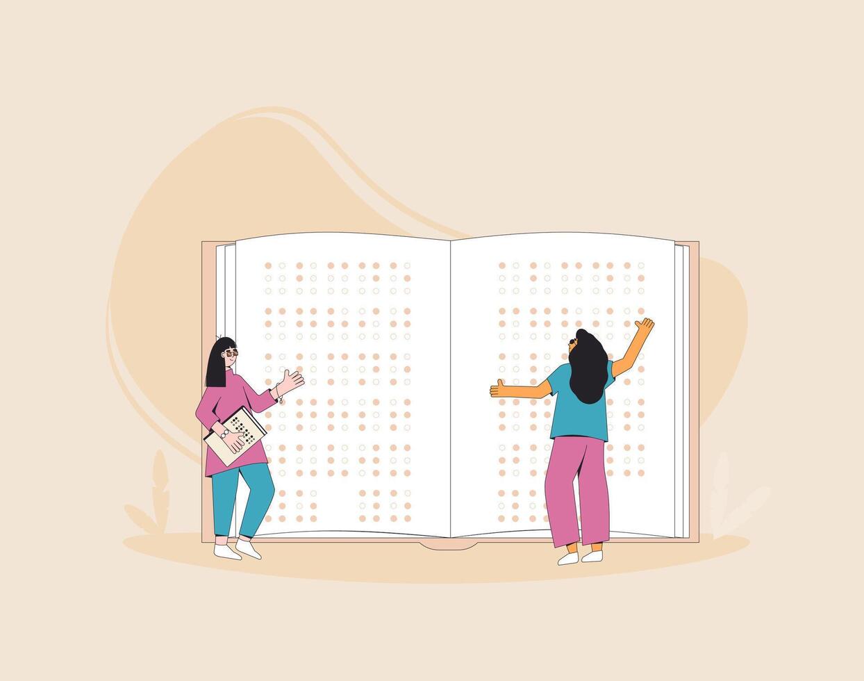 World Braille Day on 4th of January. vector