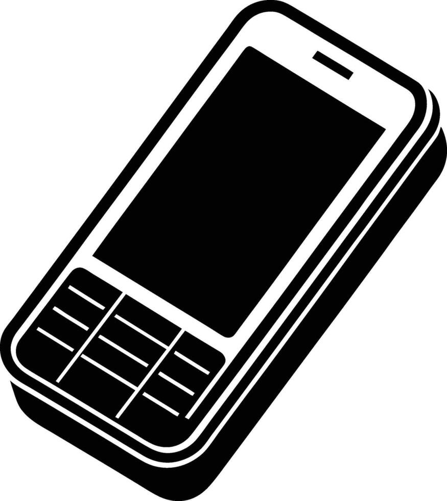 mobile phone silhouette material illustration vector