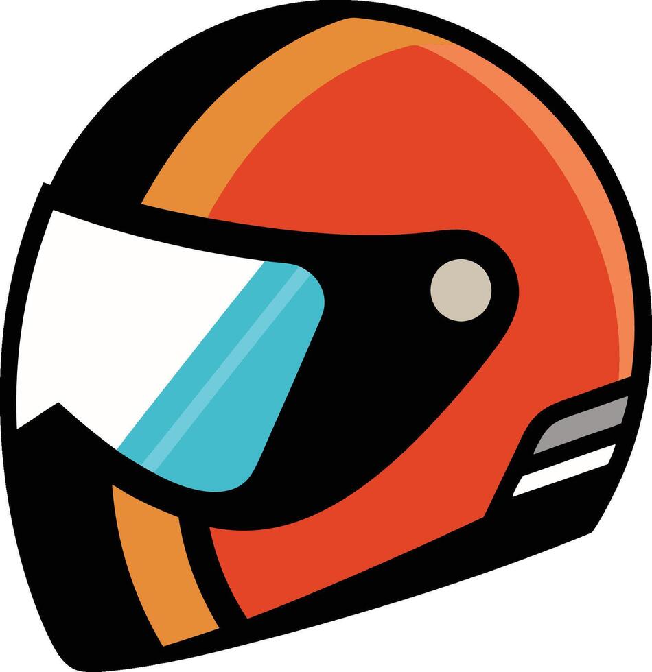 motorcycle driver helmet mockup illustration vector