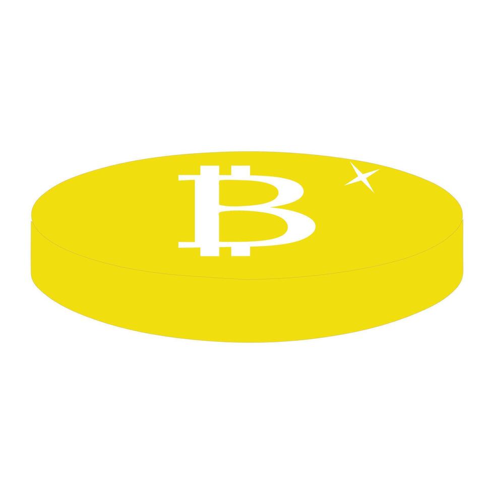Bitcoin symbol sign for digital currency. Cryptocurrency to use for buttons or websites. Security concept. Golden gray bitcoin illustration. vector