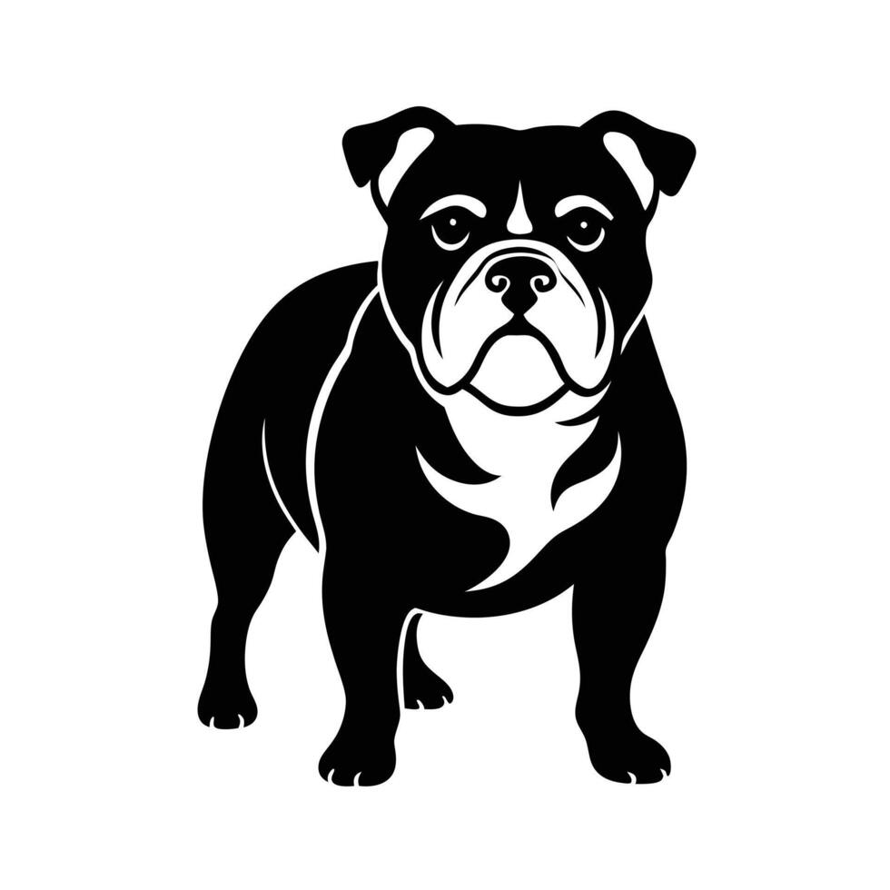 Hand drawn Bull Dog outline vector