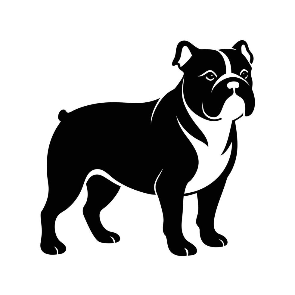 Hand drawn Bull Dog outline vector
