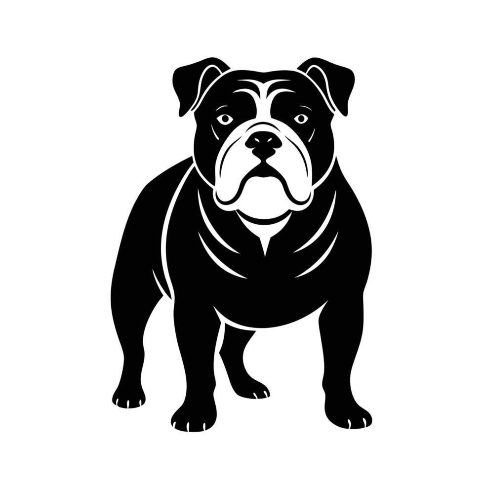 Hand drawn Bull Dog outline vector