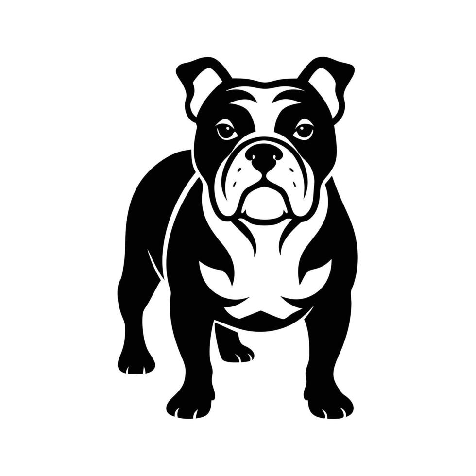 Hand drawn Bull Dog outline vector