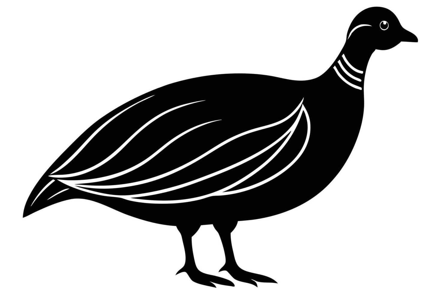 Guinea Fowl Bird Silhouette, silhouette of Guinea Fowls in different positions vector