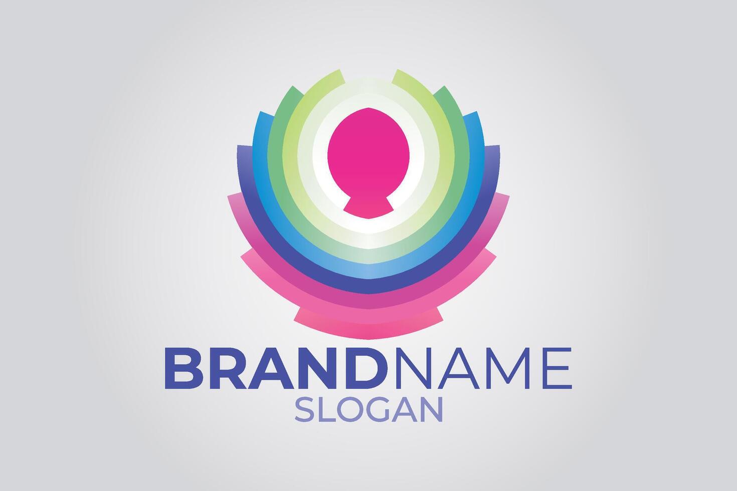 Logo design. Colorful brand logo. vector