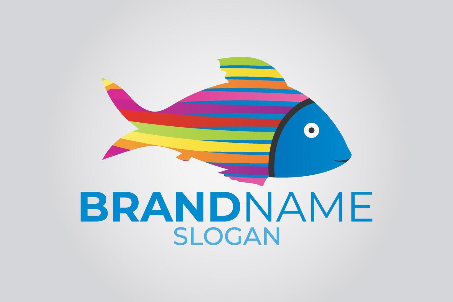 Fish logo or colorful brand logo design. vector