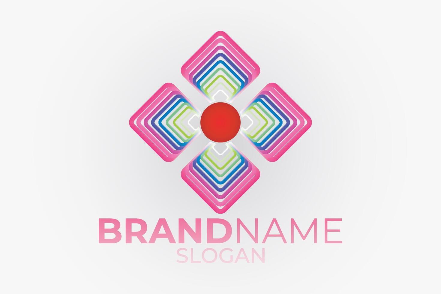 Logo design. Colorful brand logo. vector