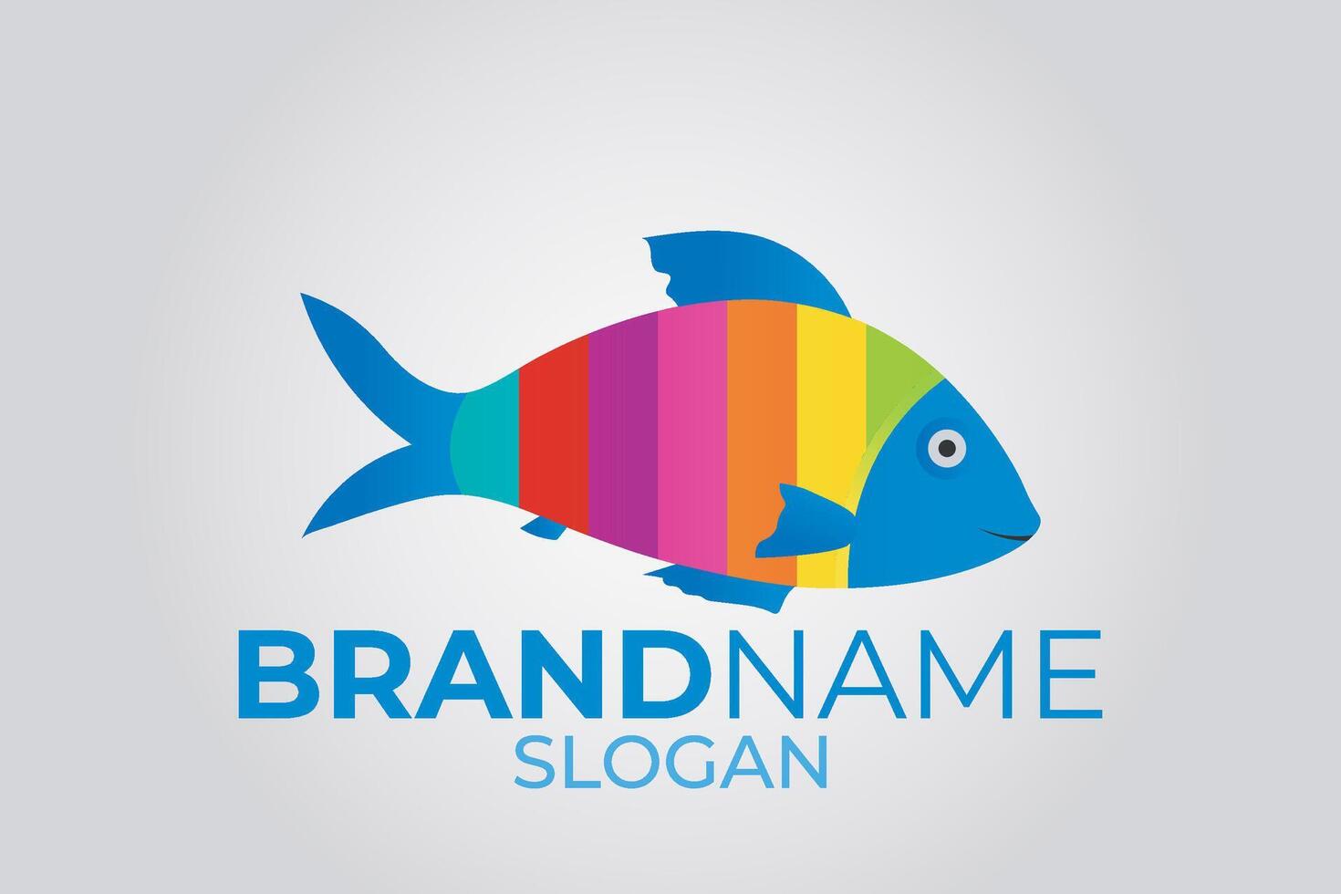 Fish logo or colorful brand logo design. vector