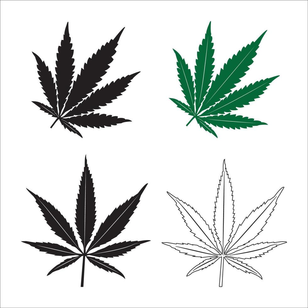 Marijuana leaf icon vector