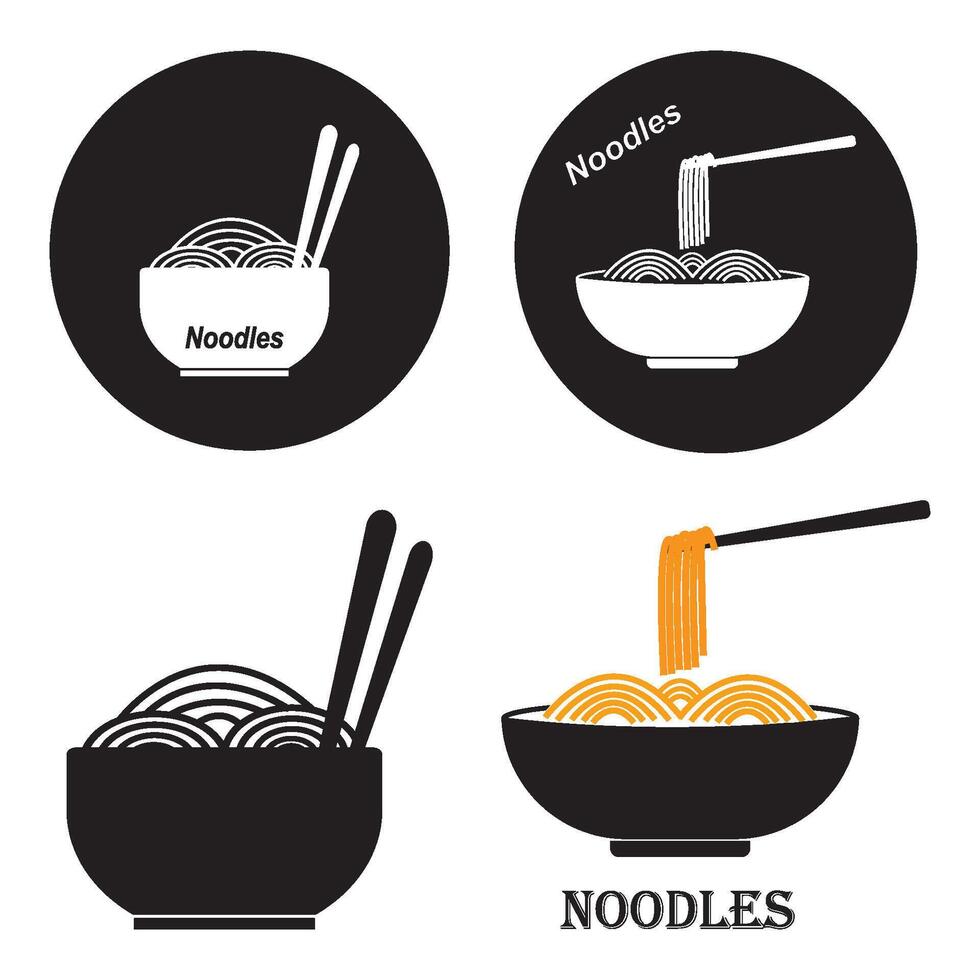 Noodles icon design vector