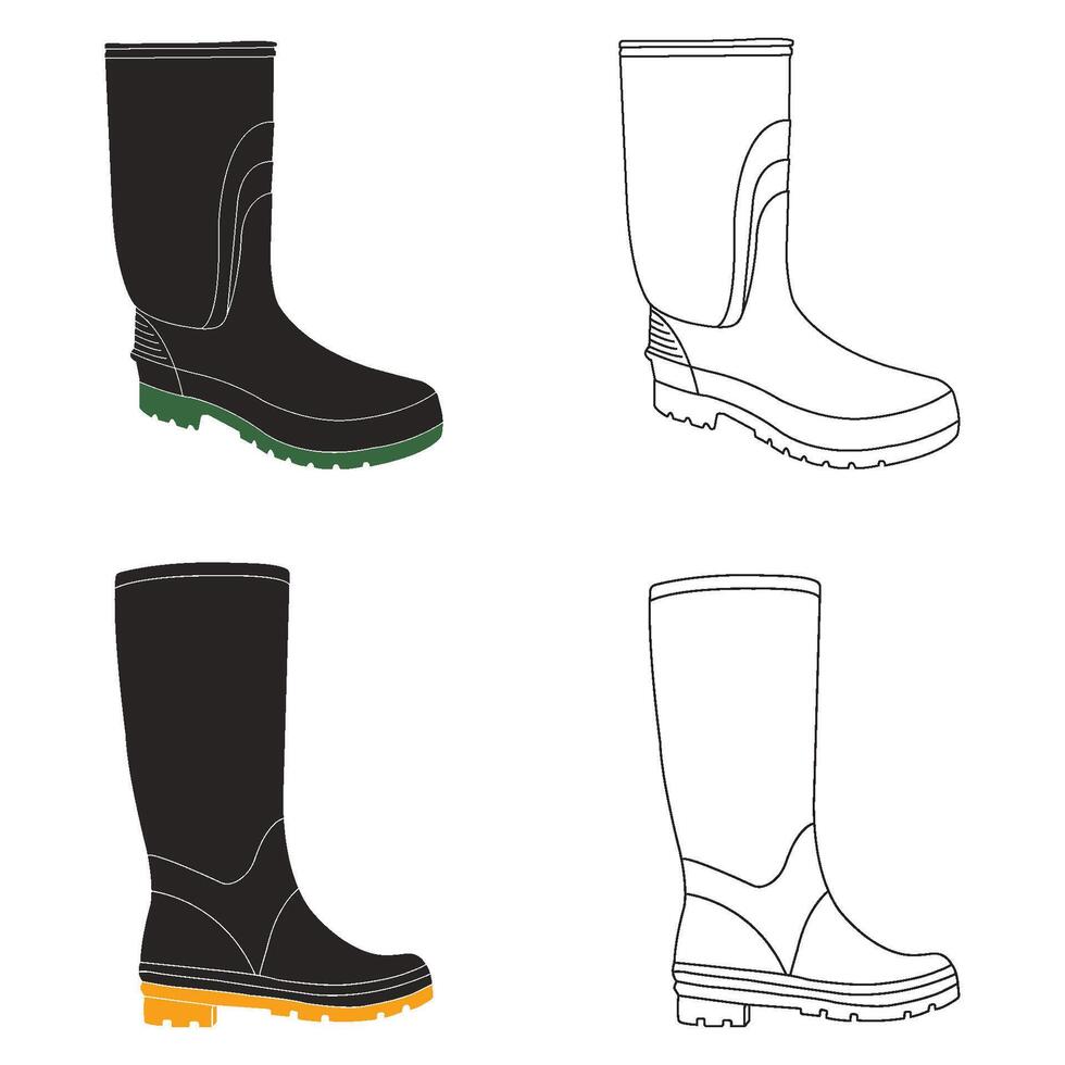 Rain boots icon vector
