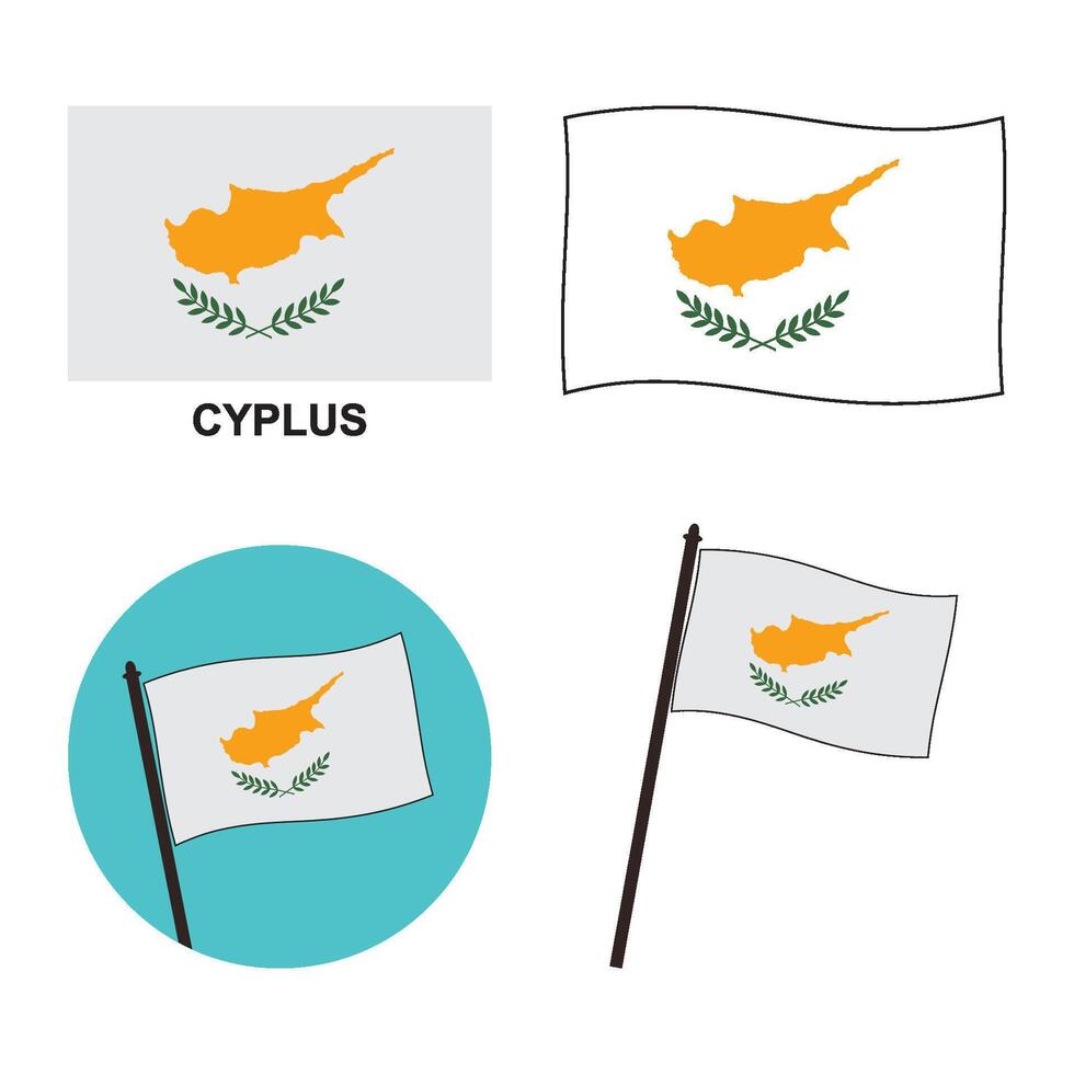 Cyprus flag icon vector