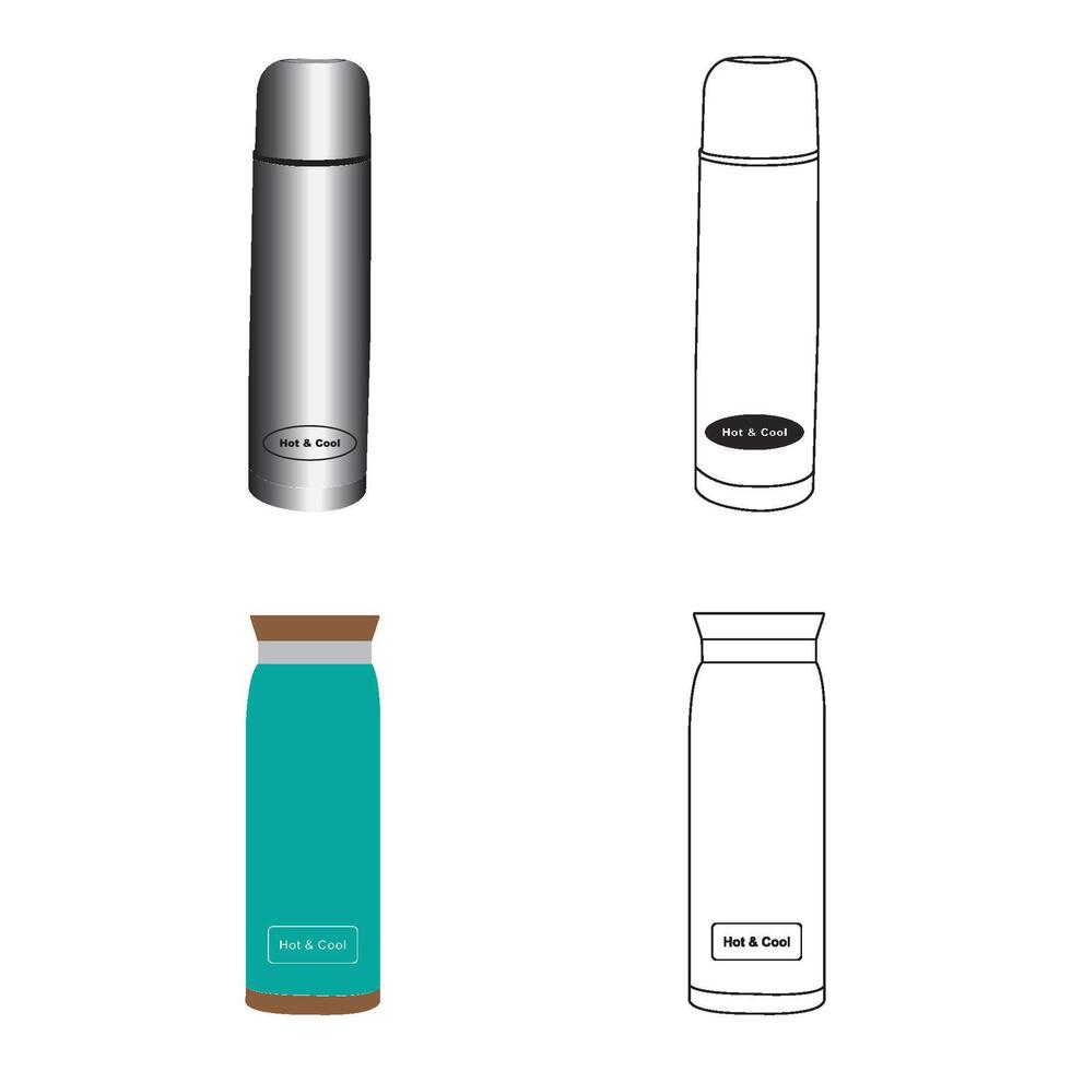 container for storing hot water 46581430 Vector Art at Vecteezy