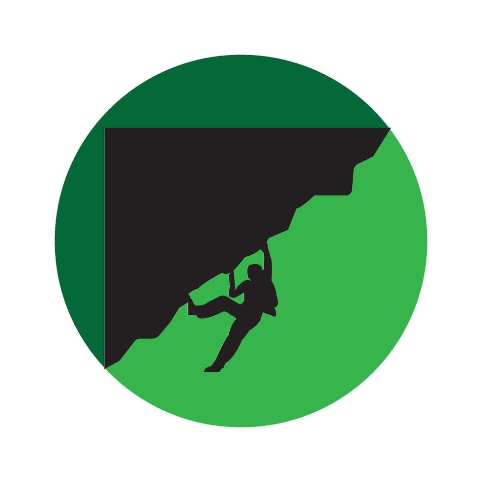 rock climbing icon vector