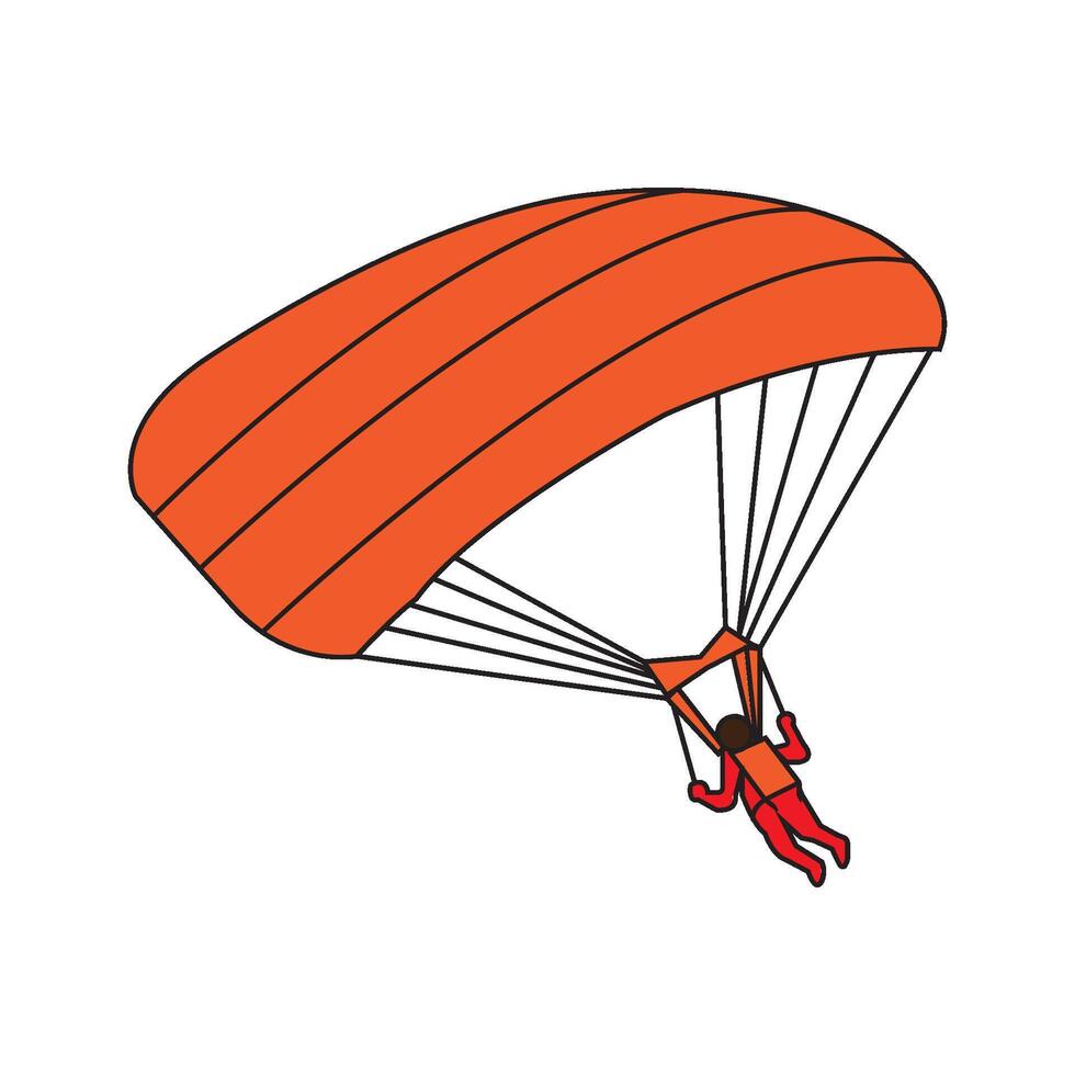 parachuting icon design vector
