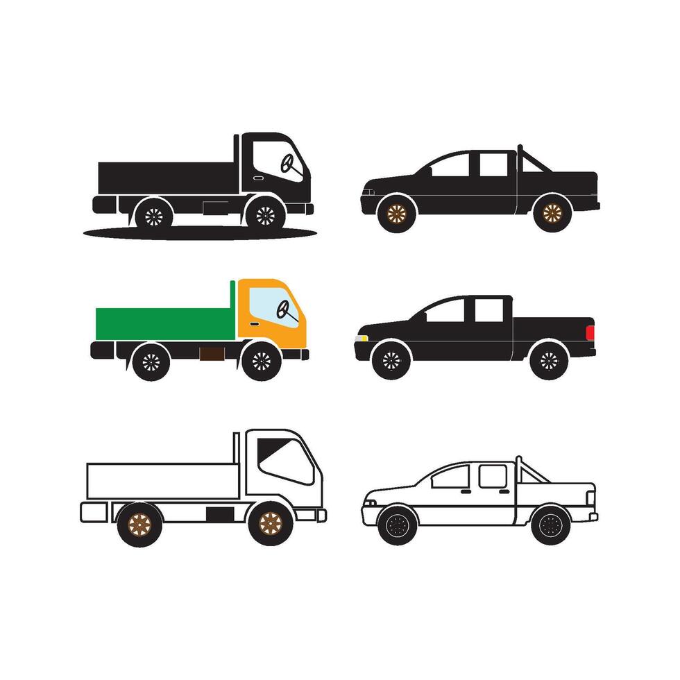 pickup truck icon vector