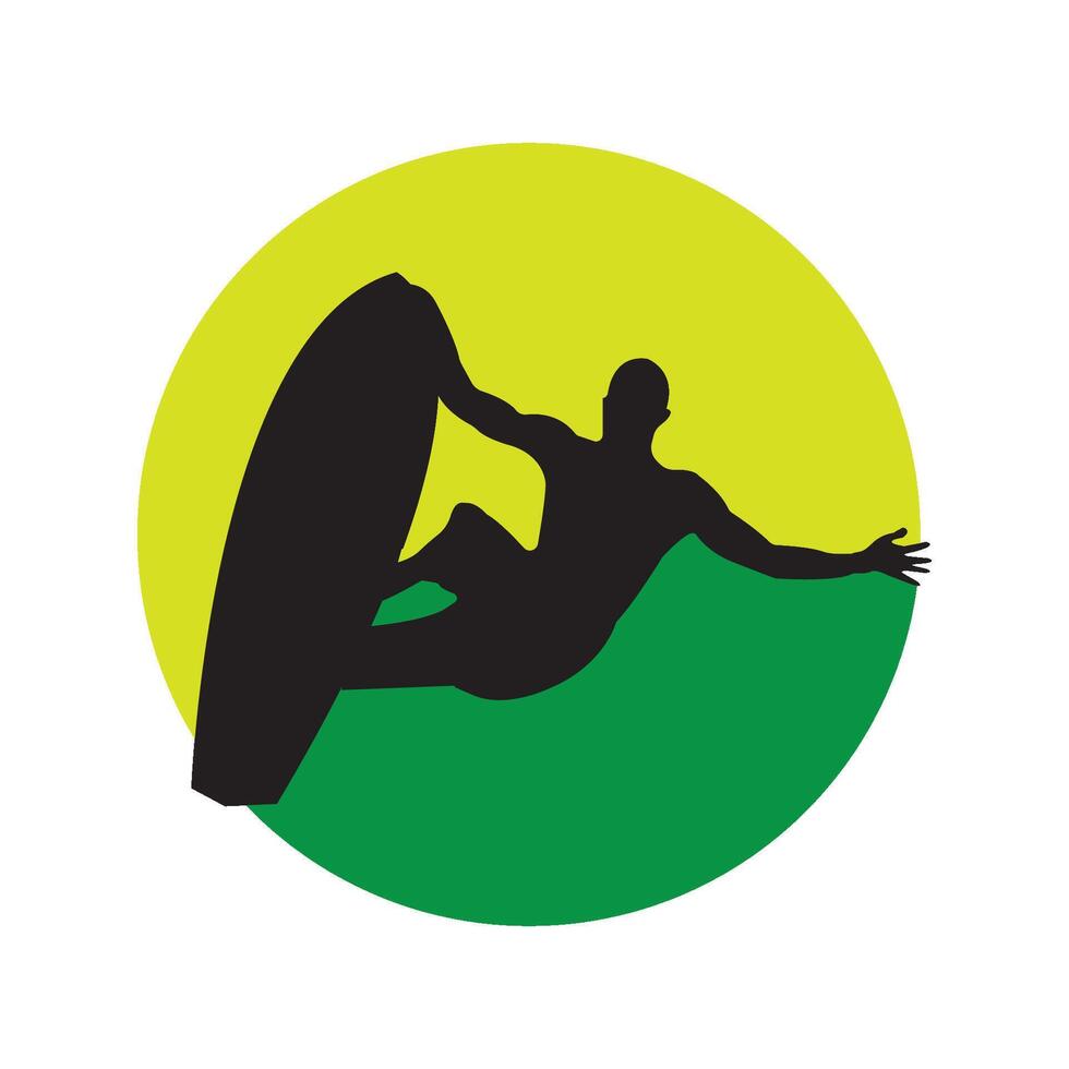 surfing icon design vector