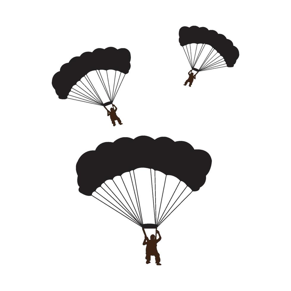 parachuting icon design vector