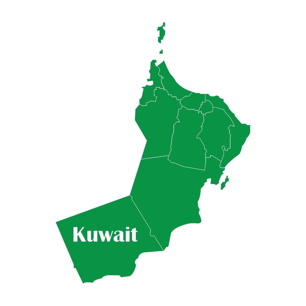 kuwait country map icon vector