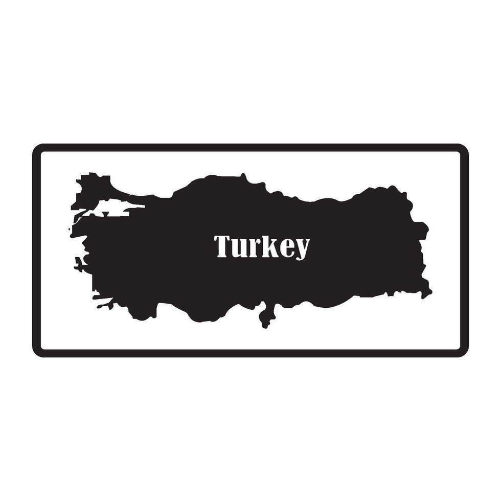 turkey map icon vector