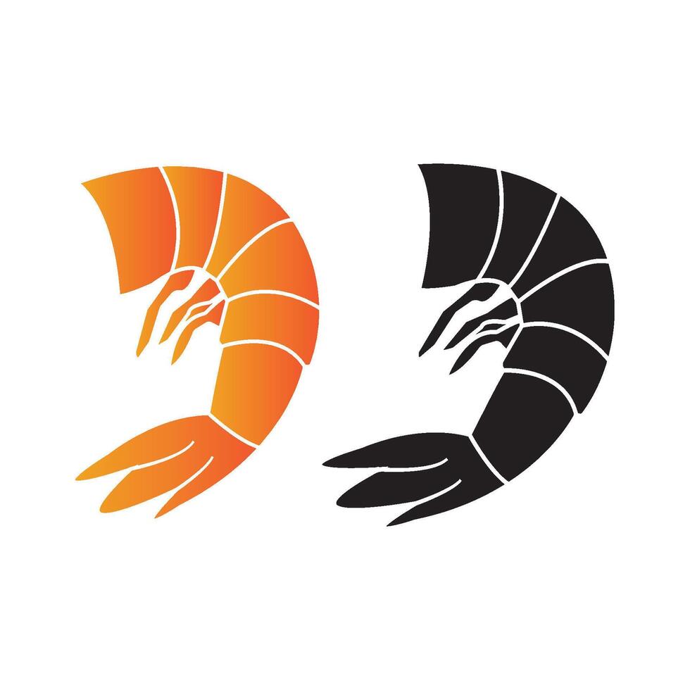 shrimp icon design vector