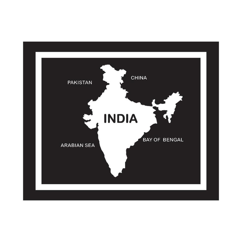 india country map icon vector