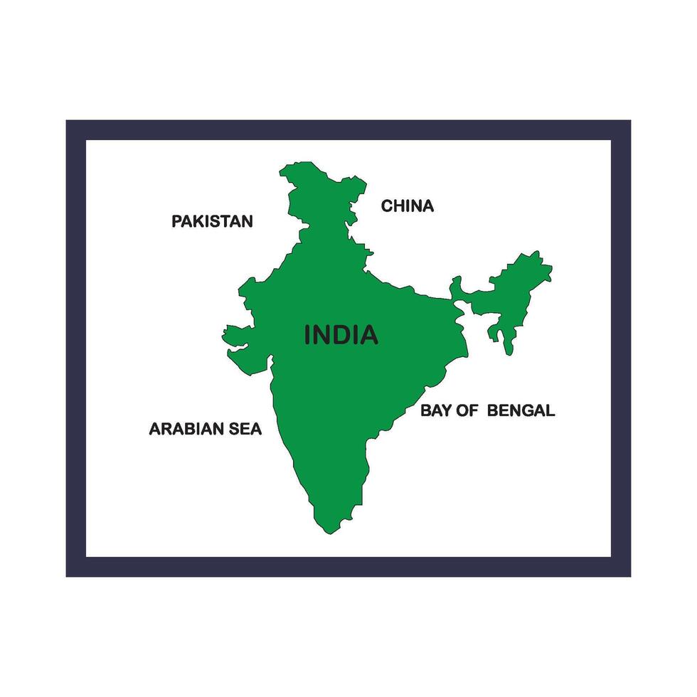 india country map icon vector