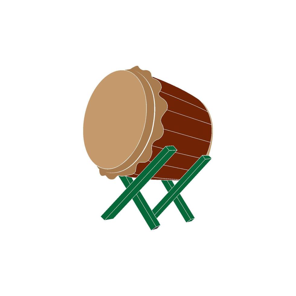 Muslim drum icon vector