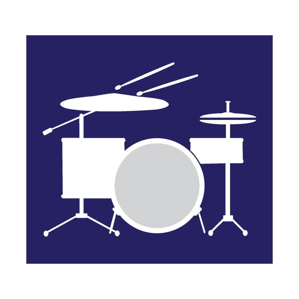 drum set icon, vector