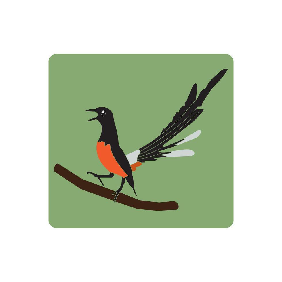 Stone magpie icon vector