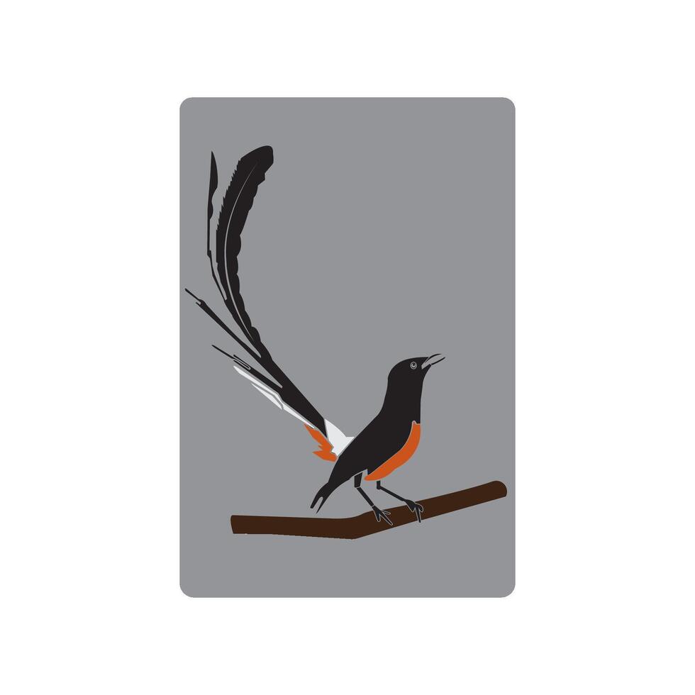 Stone magpie icon vector