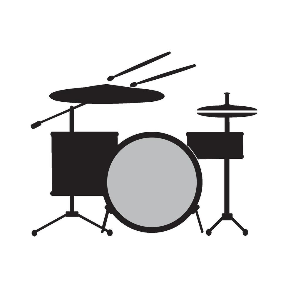drum set icon, vector