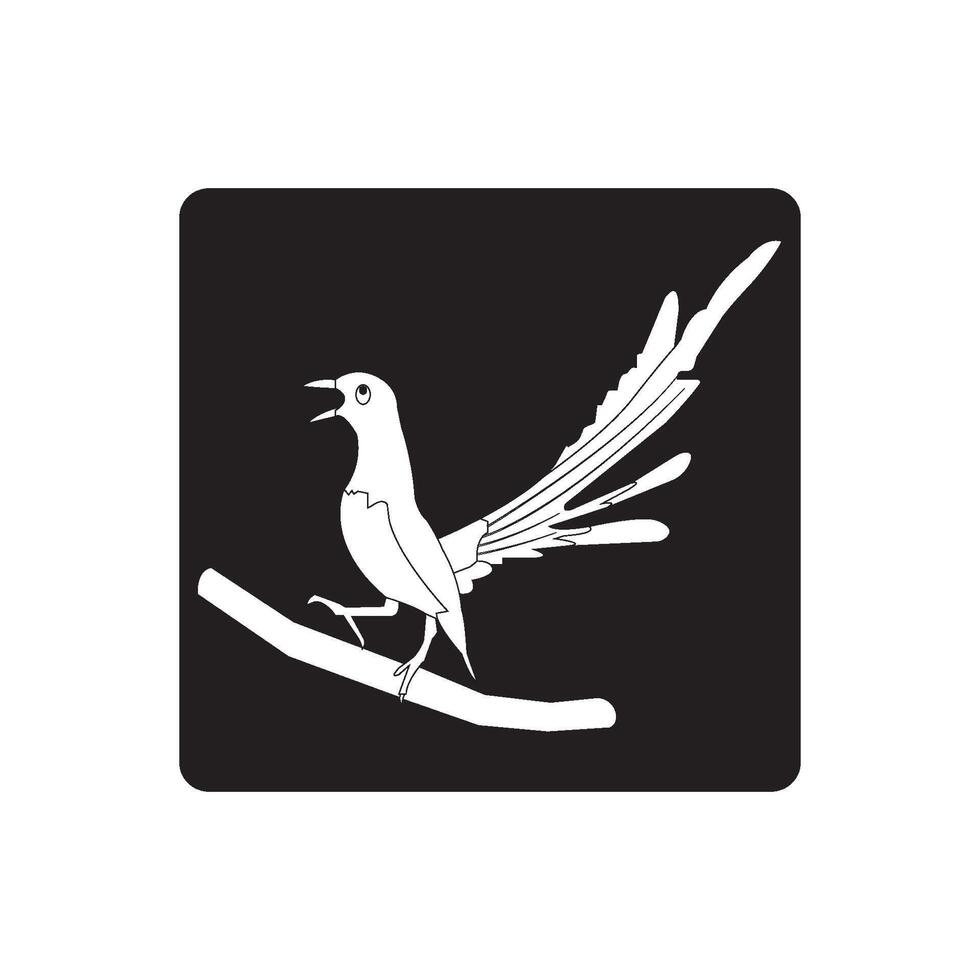 Stone magpie icon vector
