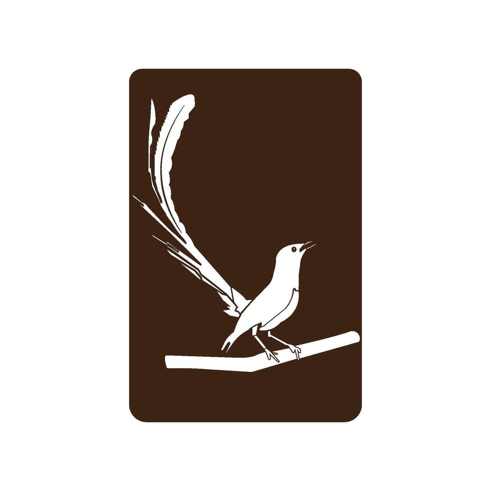 Stone magpie icon vector