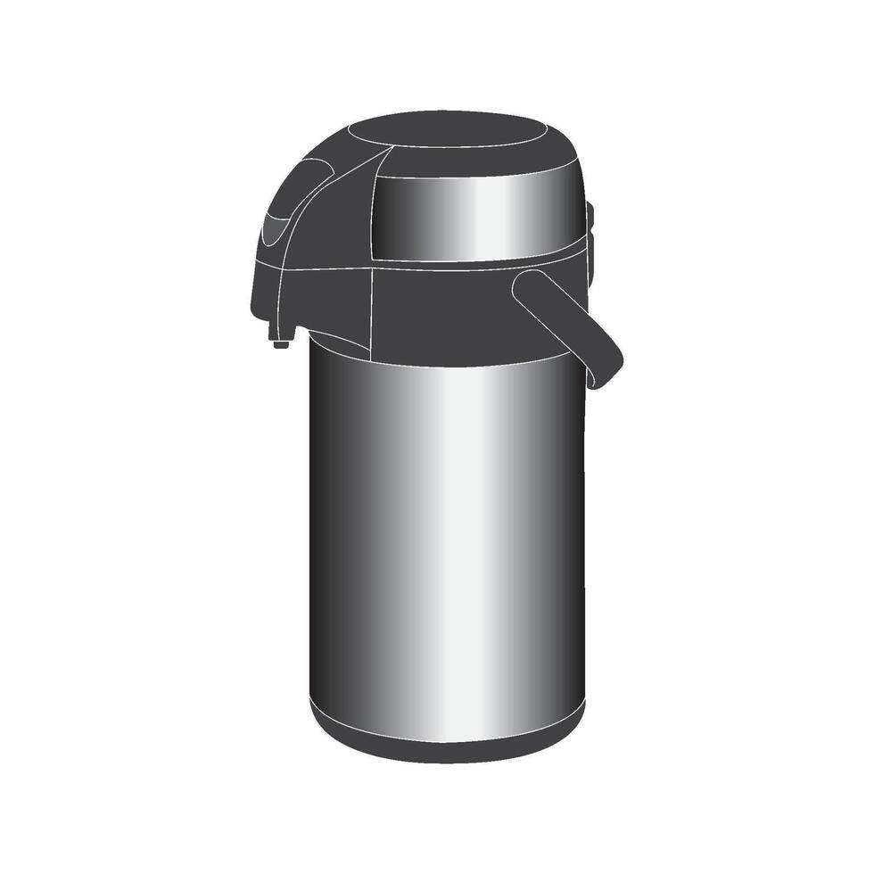 container for storing hot water 46581784 Vector Art at Vecteezy