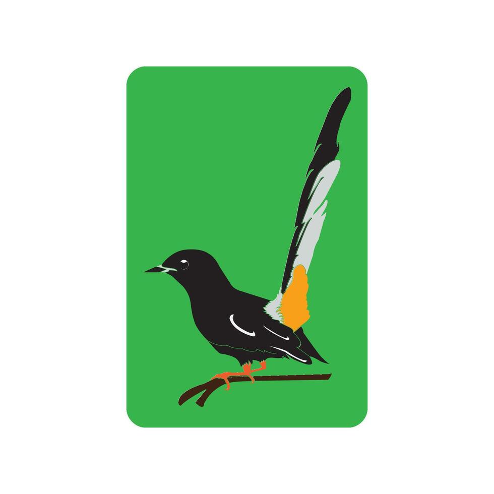 Stone magpie icon vector