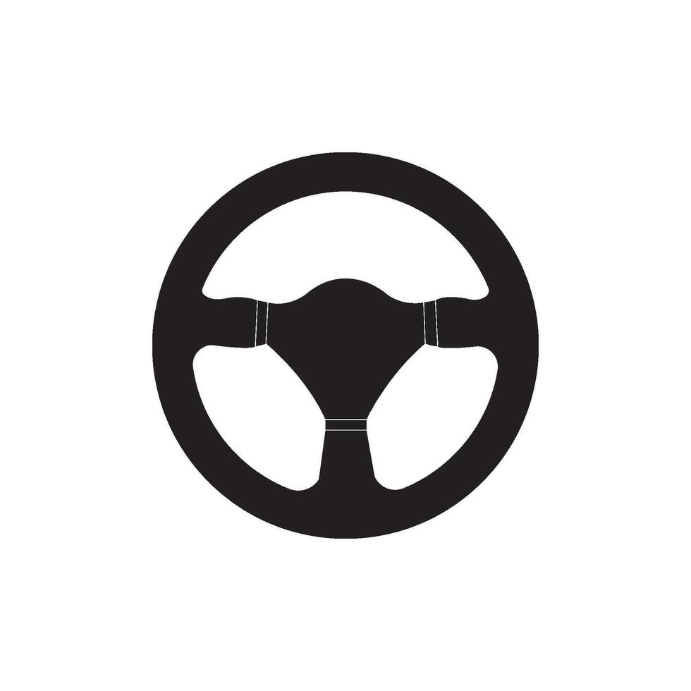 Steering wheel icon vector