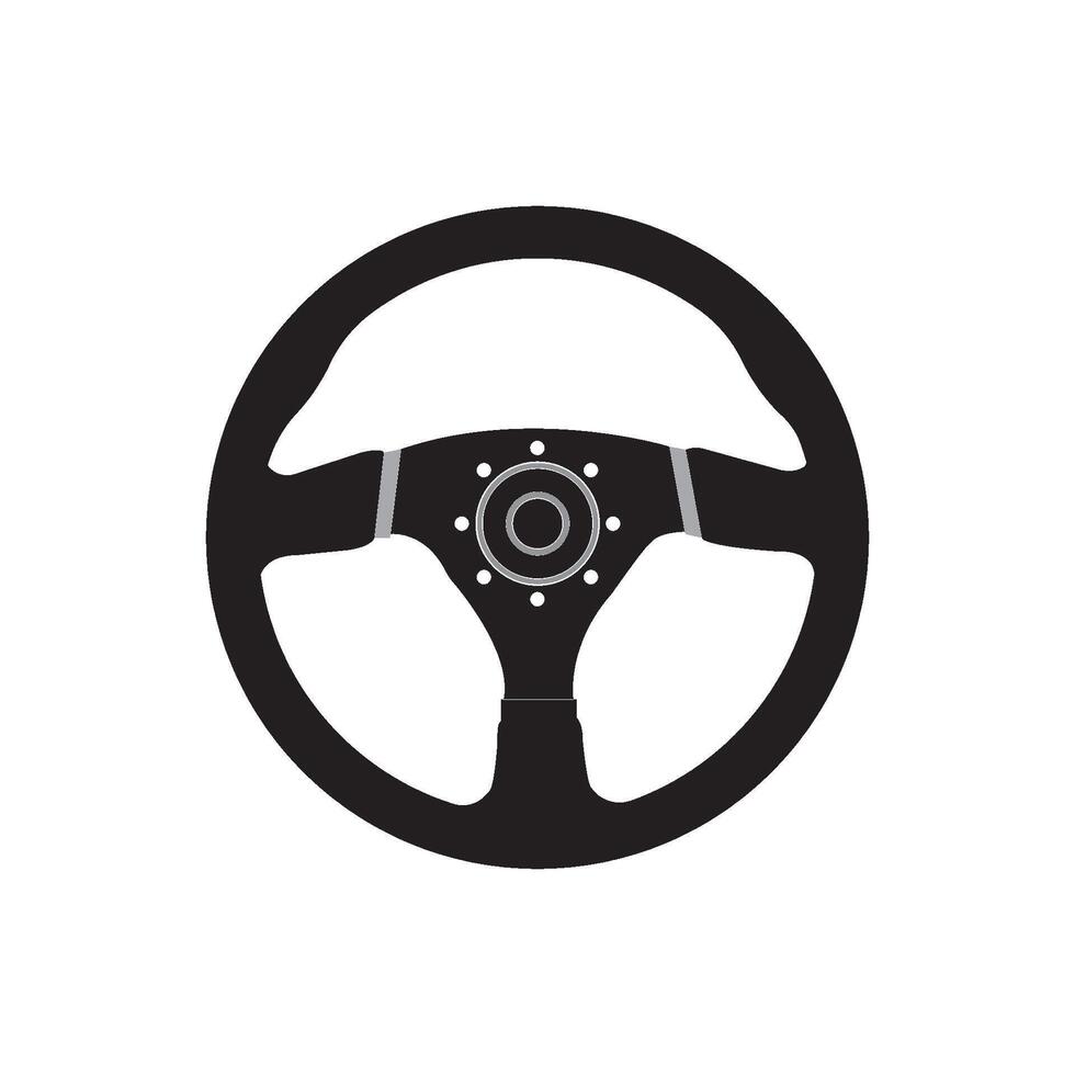 Steering wheel icon vector