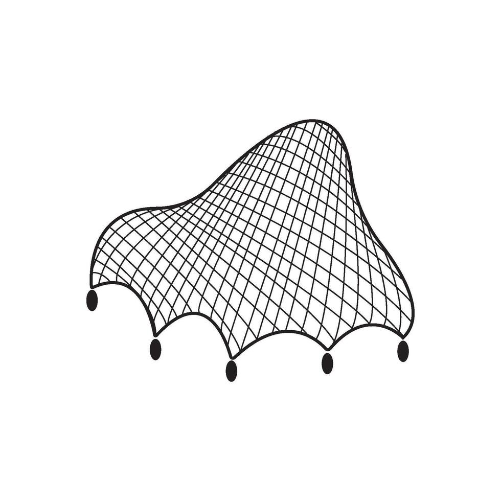 fishing net icon vector