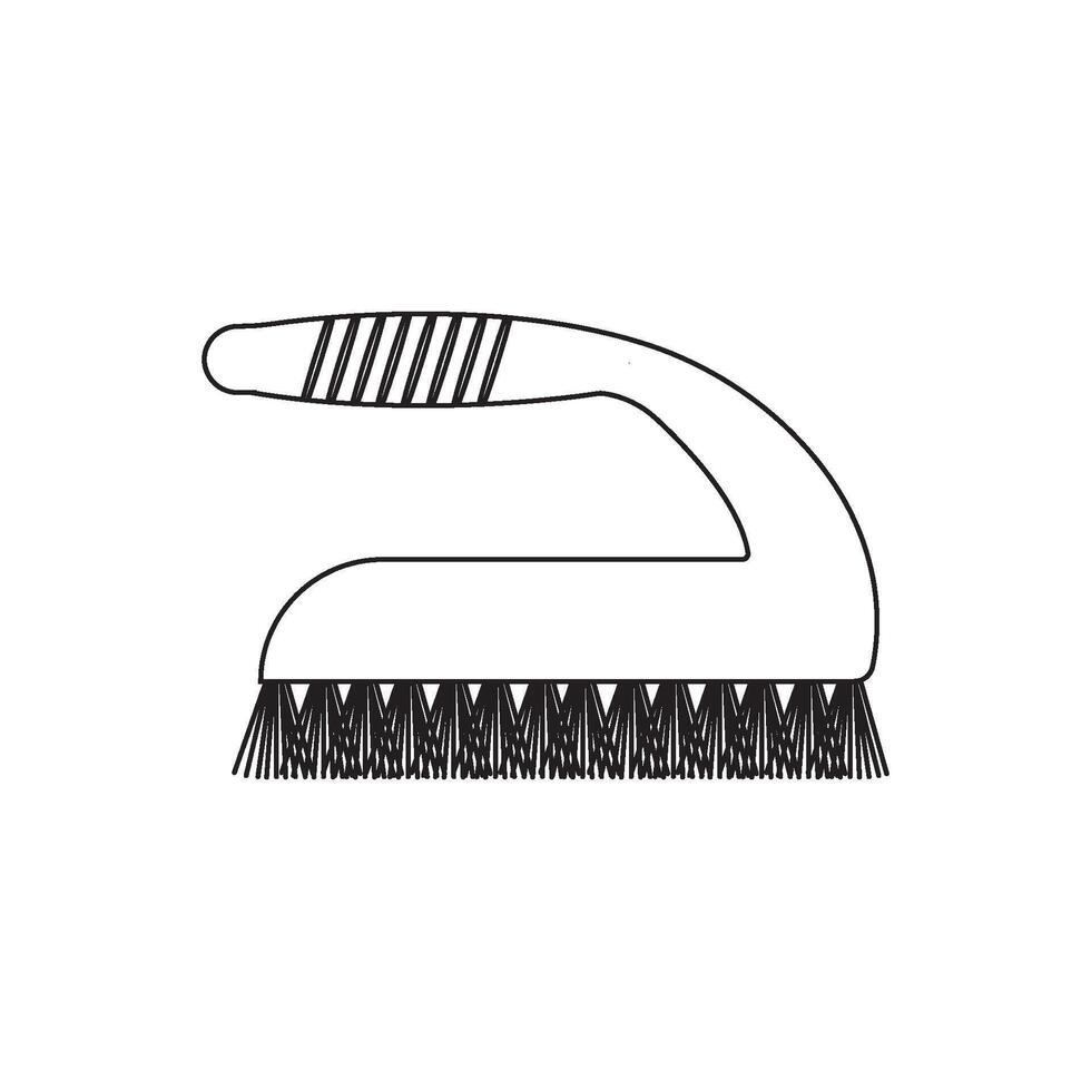 toilet brush icon vector
