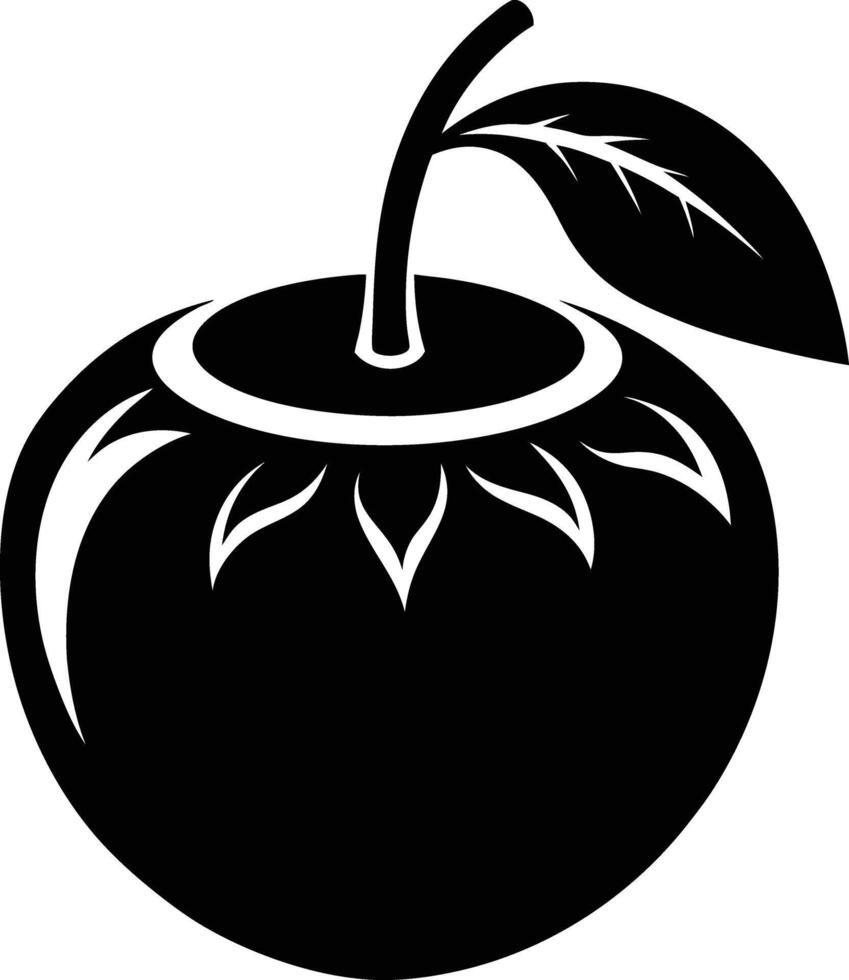 A silhouette of a coconut fruit art illustration vector